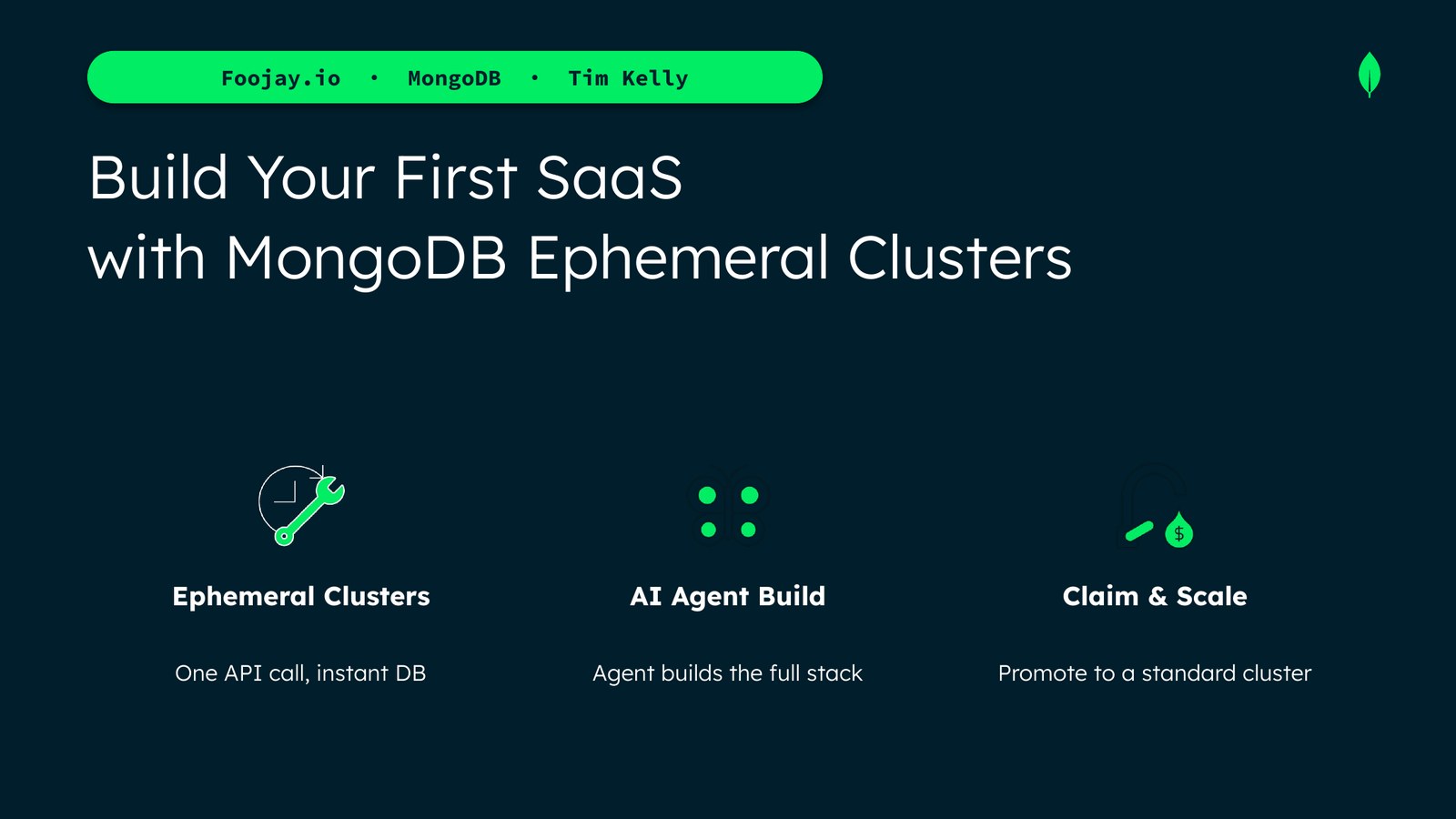 Build Your First SaaS with MongoDB Ephemeral Clusters