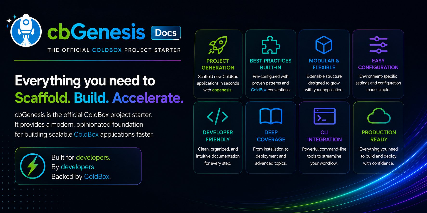 cbGenesis: Scaffold. Build. Accelerate.