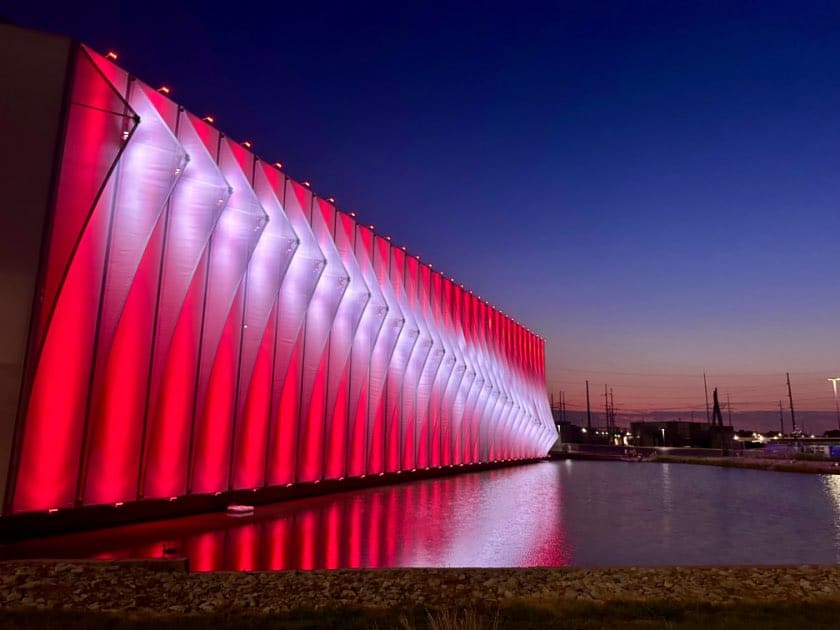 Night view of a Kansas City casino