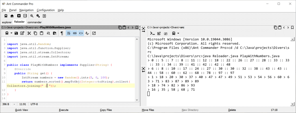 Live (re)compile, (re)load, (re)execute Java code in 100 LoC