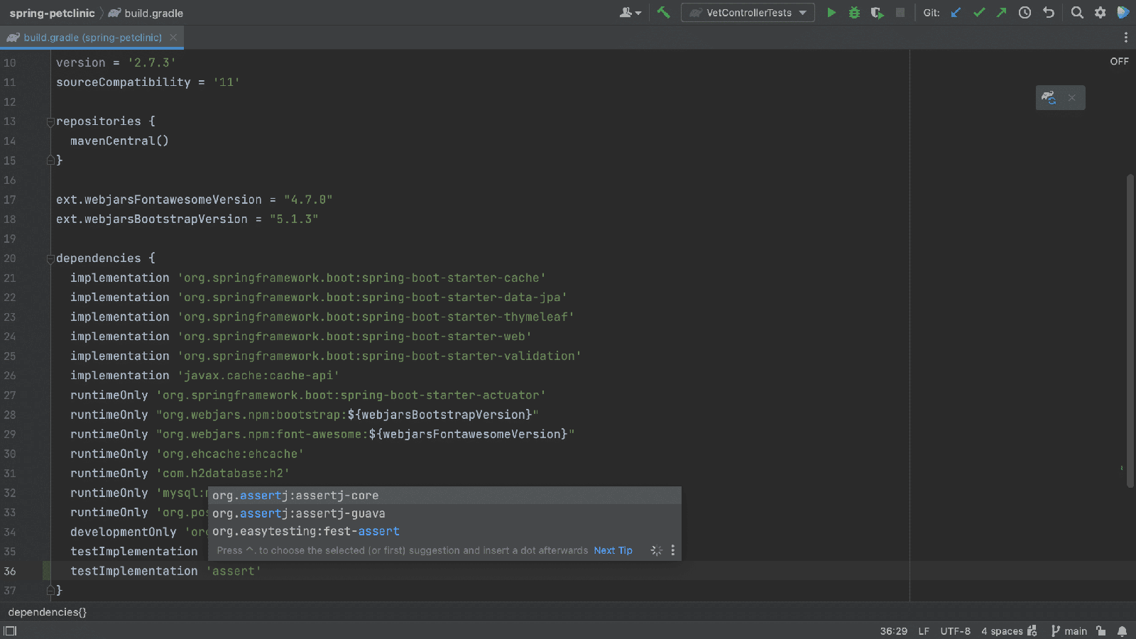 Code completion in build.gradle Code completion in build.gradle