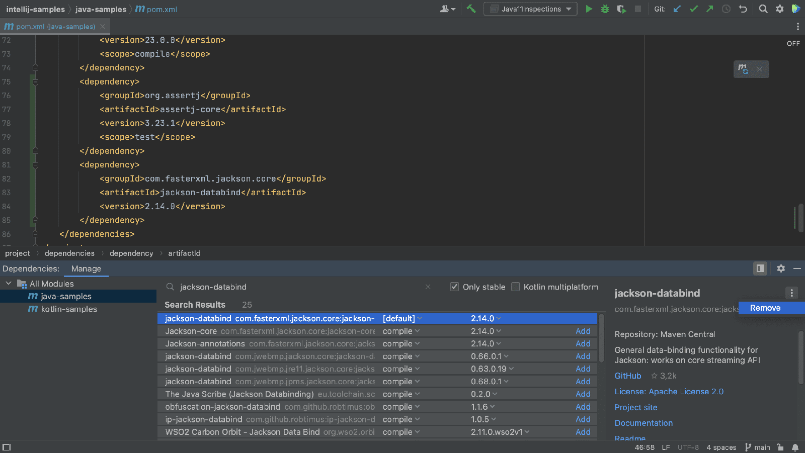 Remove Dependency Remove Dependency