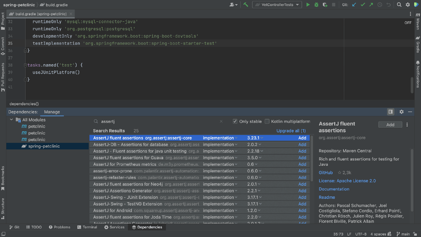 Search AssertJ Search AssertJ
