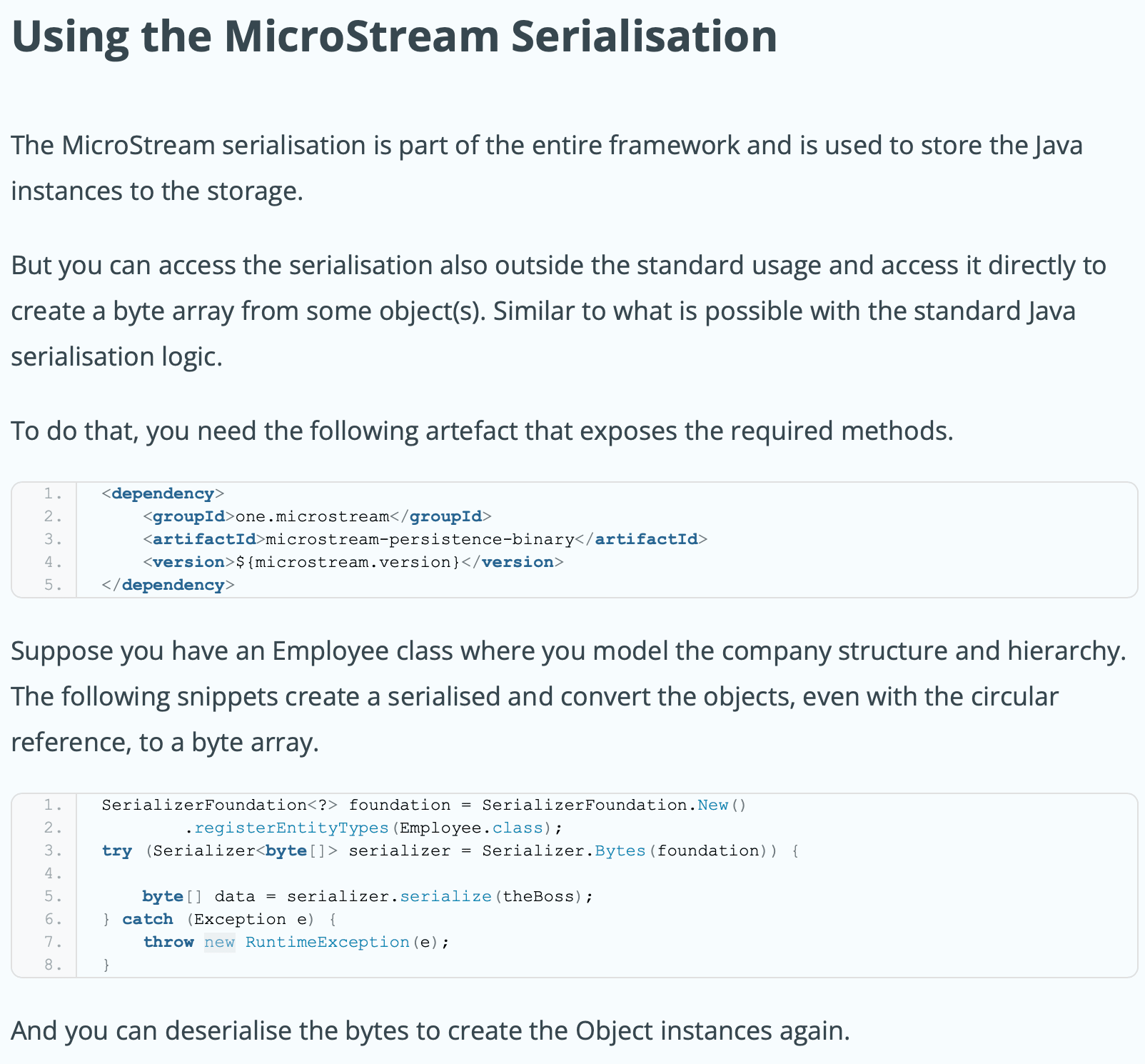 MicroStream Next-Generation Serialisation Engine