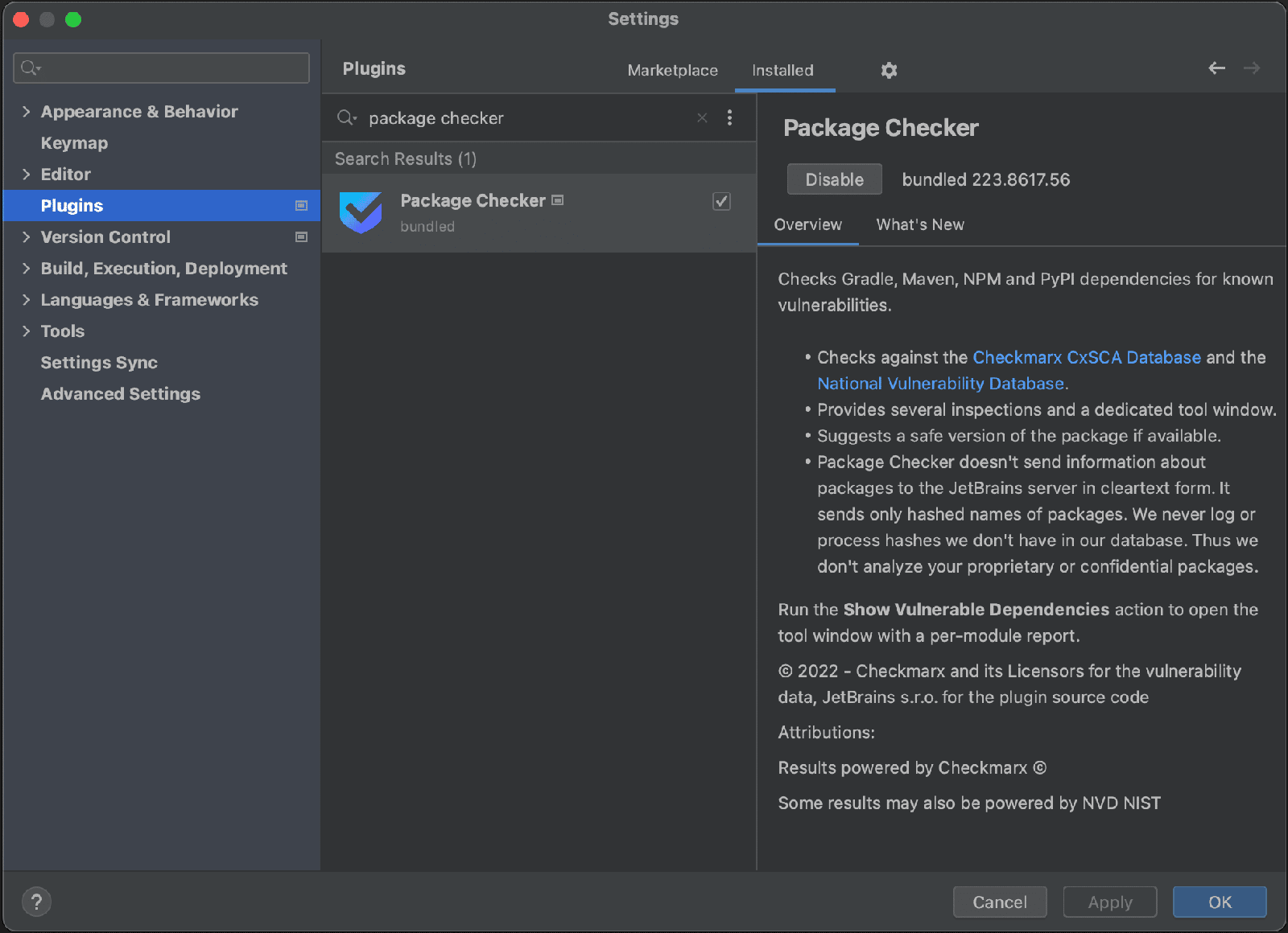 Package Checker plugin Package Checker plugin