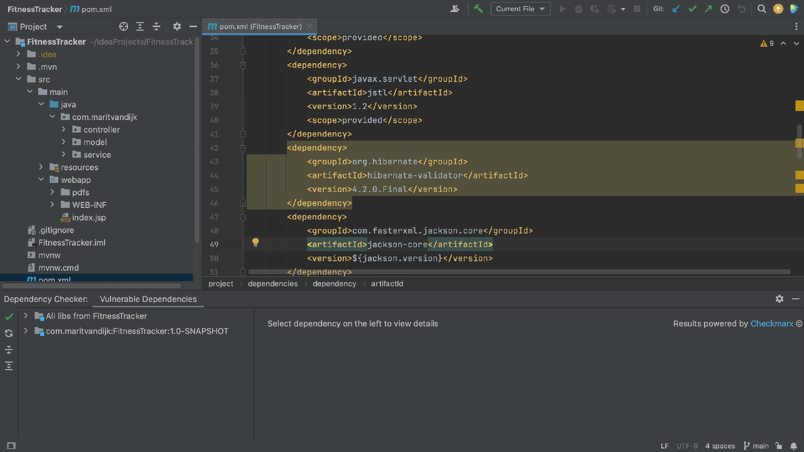Vulnerable Dependencies tool window Vulnerable Dependencies tool window