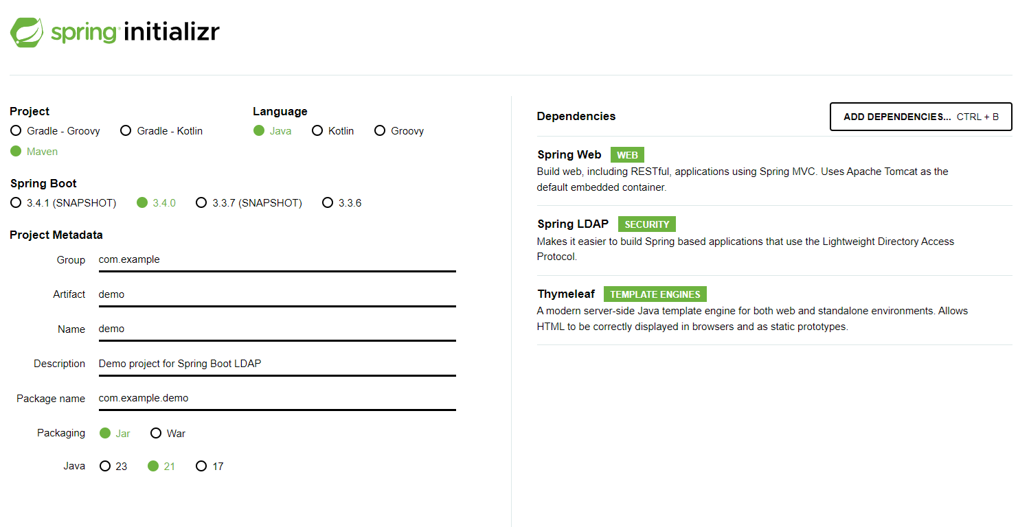 Spring Boot dependencies Spring Boot dependencies