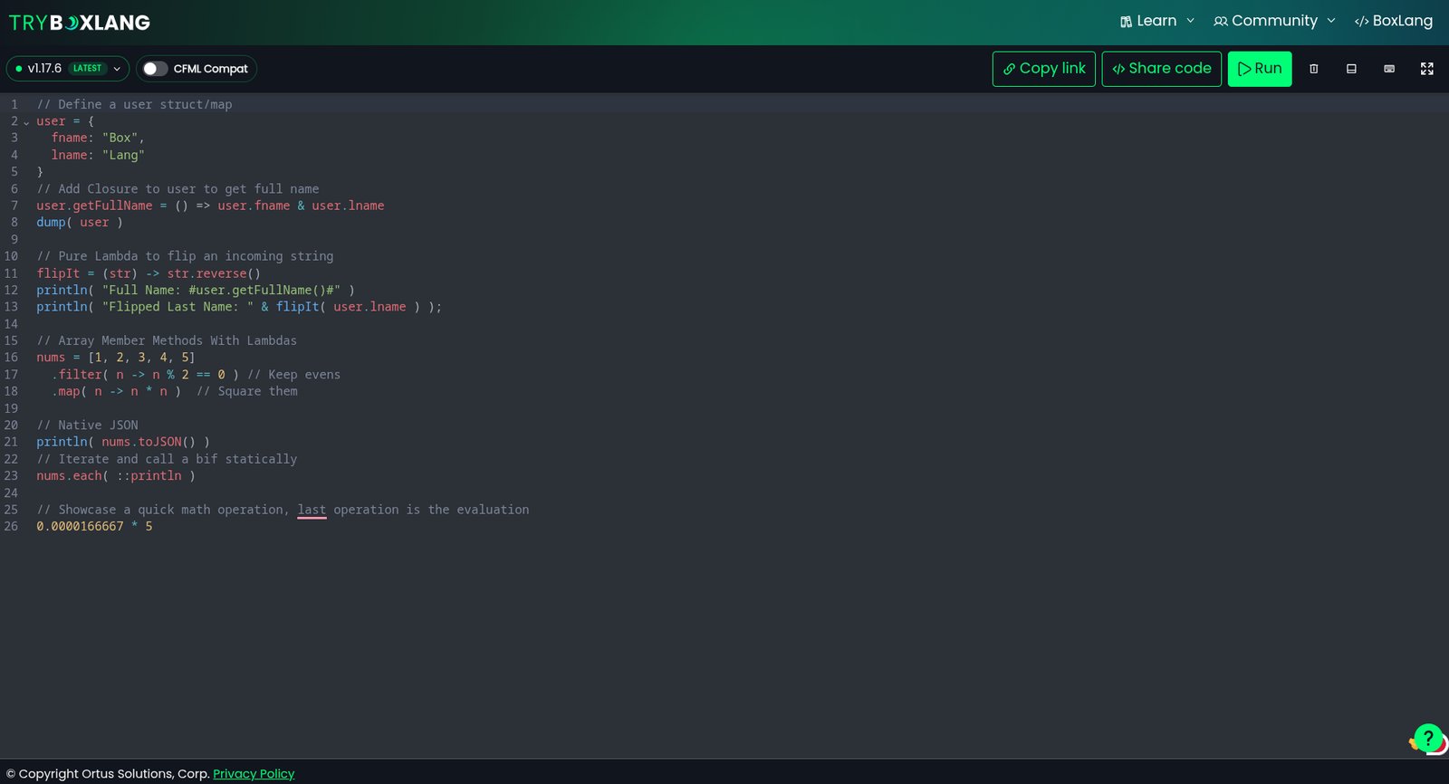 TryBoxLang full interface