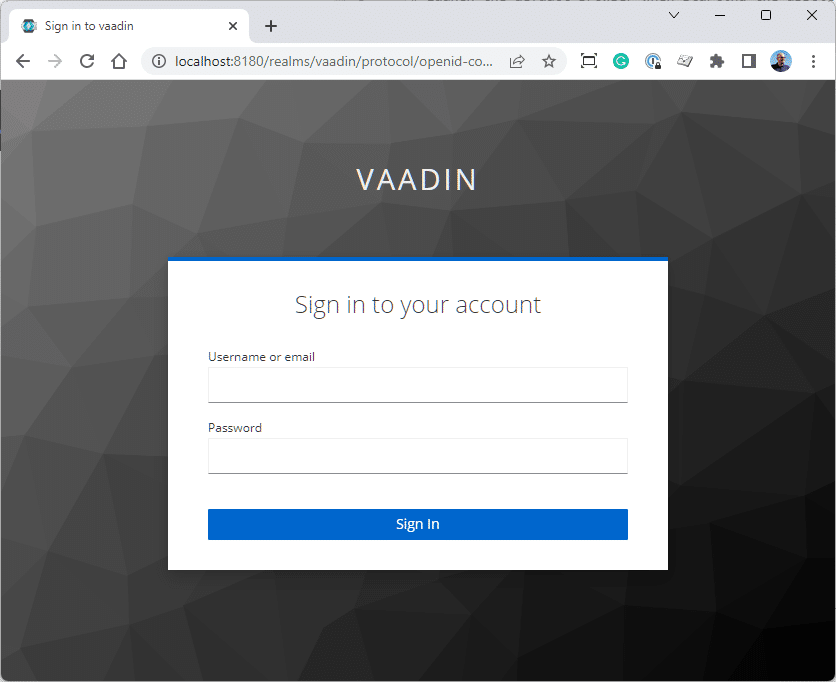 Vaadin, OAuth2, and Keycloak