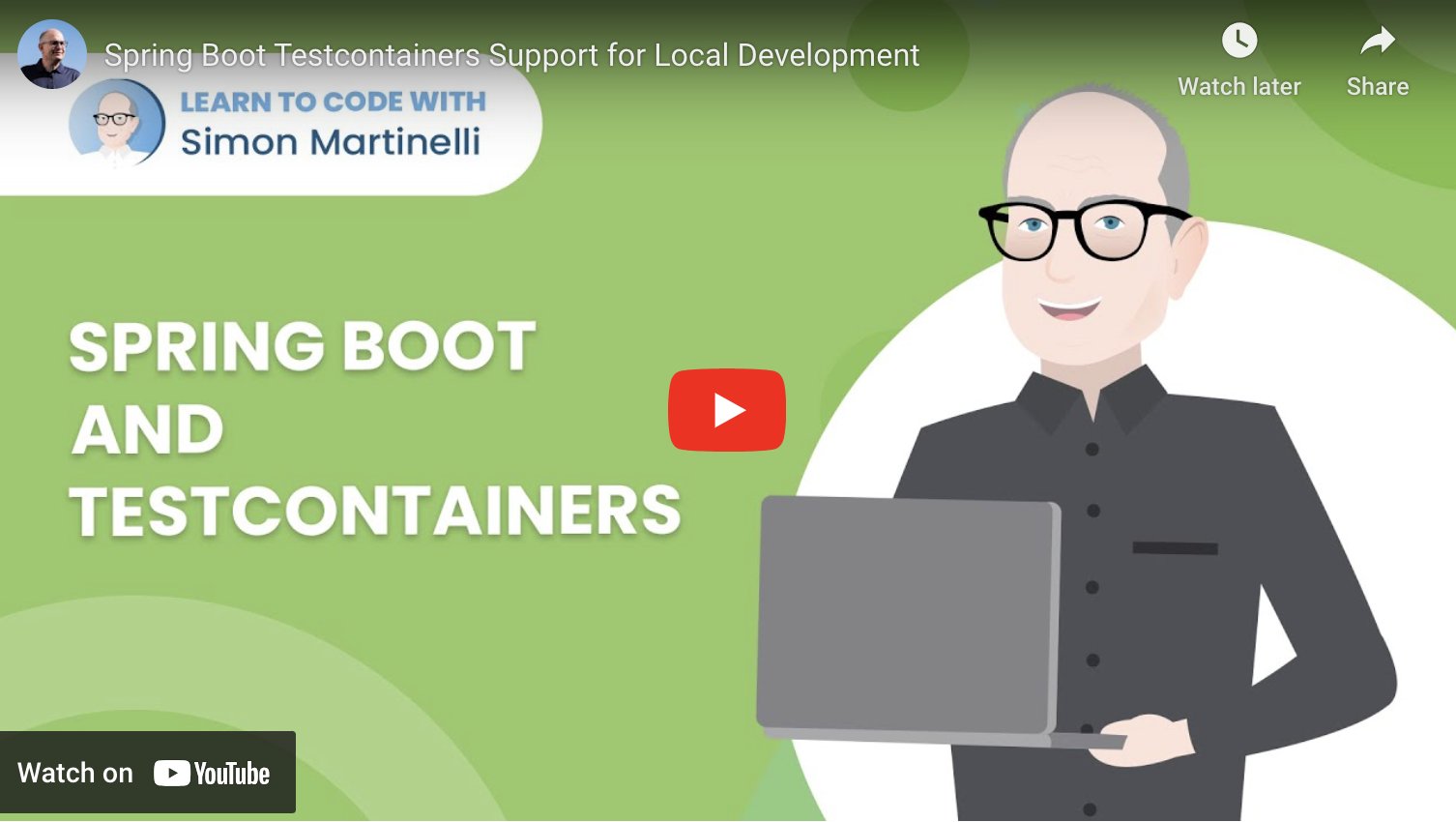 Video: Spring Boot Testcontainers Support for Local Development