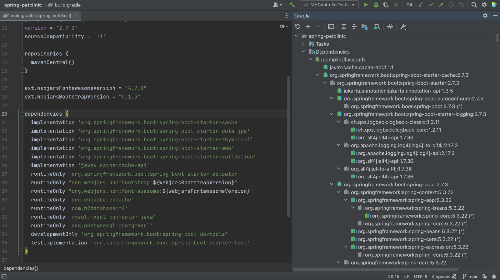 Gradle Build Tool Window showing dependencies Gradle Build Tool Window showing dependencies