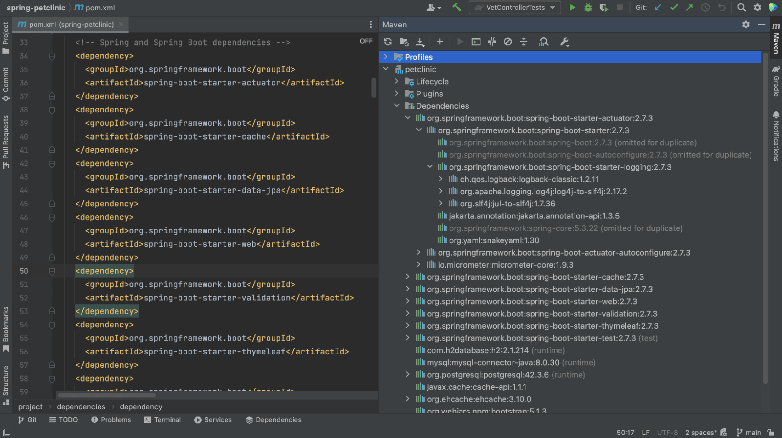Maven Build Tool Window showing dependencies Maven Build Tool Window showing dependencies