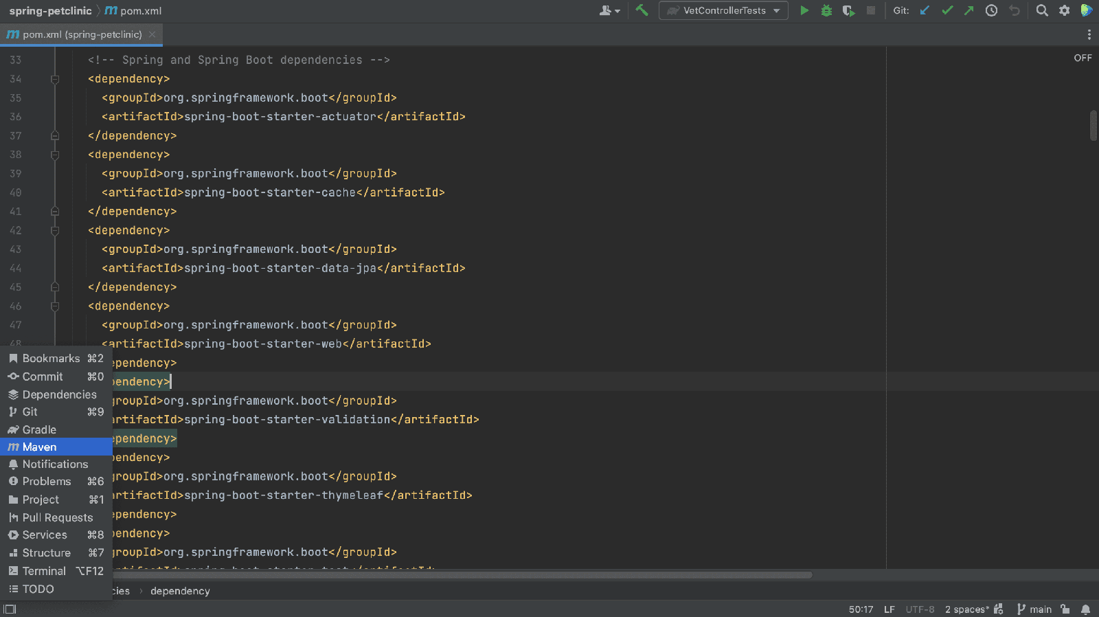 Open the Build Tool Window in the Quick Launch menu Open the Maven Build Tool Window in the Quick Launch menu