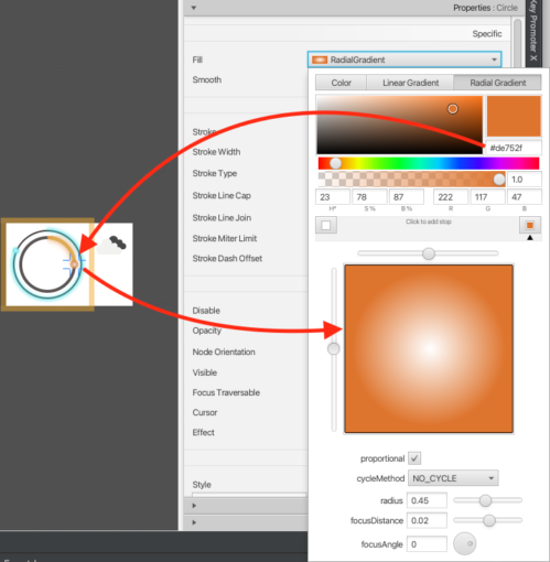 Scene Builder Altering fill color