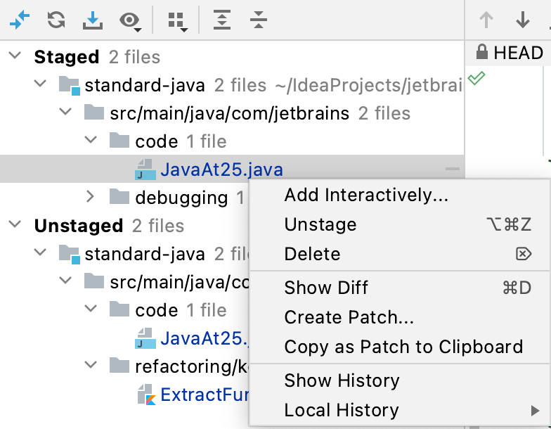 About Intellij Idea Changelists And Git Staging | Foojay