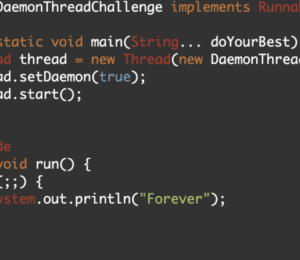 daemon thread challenge