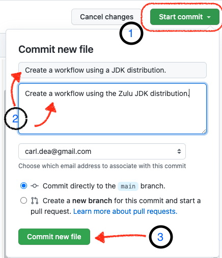 Commit Workflow Changes
