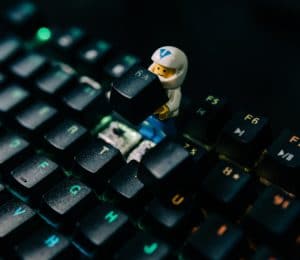 Lego character that removes block on keyboard