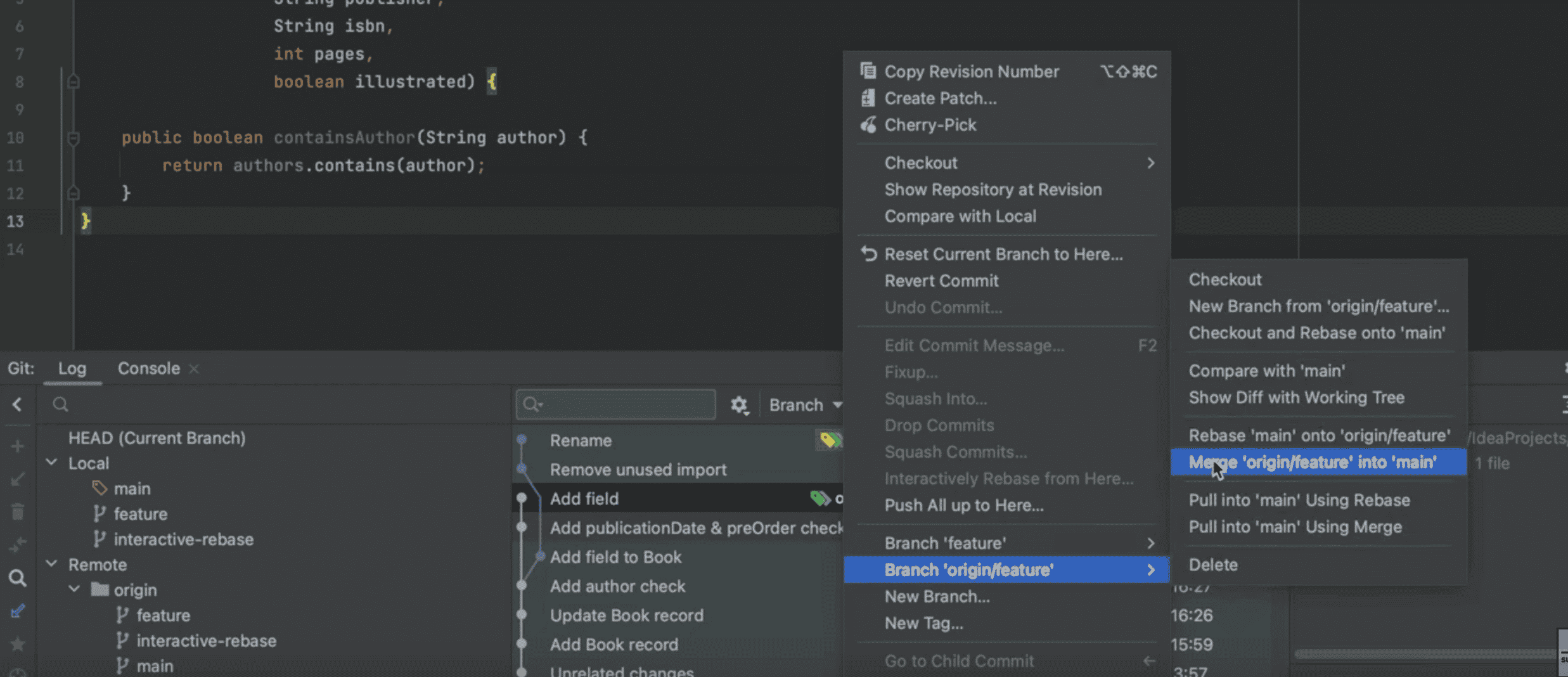 Intellij Show Git Repository Url