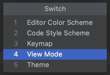 Switch to View Mode in Quick Switch Scheme