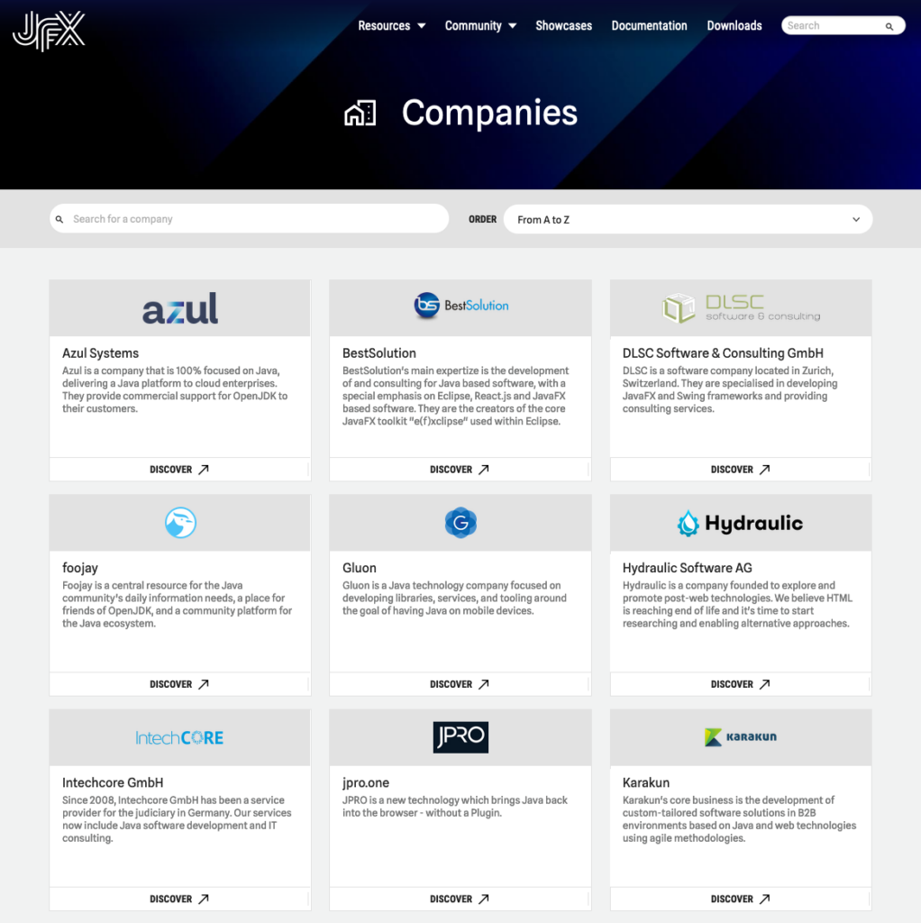 Companies on JFX Central