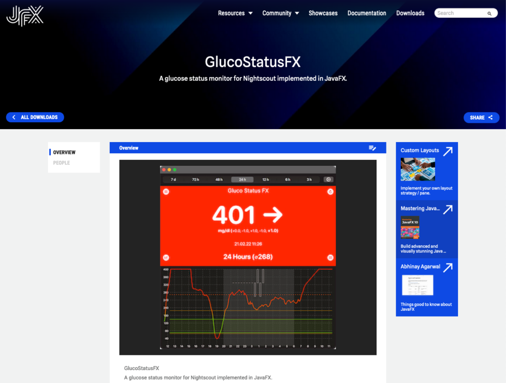 GlucoStatusFX download page