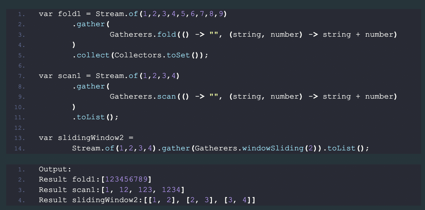 Gatherers upgrades pipeline design pattern JEP-461