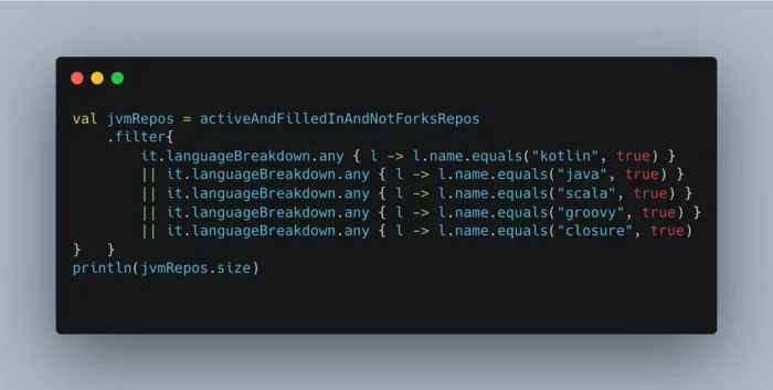 Filtering JVM repos from the active repository baseAbout a third of our repositories are JVM