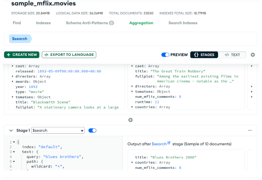 Using $search in Compass